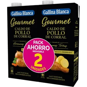 Caldo de Pollo de Corral Gourmet Pack  Gallina Blanca 1 L