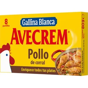 Caldo de Pollo sin Gluten 8 Pastillas  Avecrem 80 G