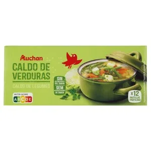 Producto Alcampo Pastillas de Caldo de Verduras 12 Uds. 120 G.