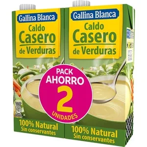 Caldo de Verduras Casero 100% Natural sin Gluten Pack 2 Gallina Blanca