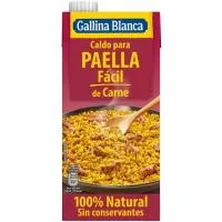 Caldo para Paella Fácil de Carne Gallina Blanca, Brik 1 Litro