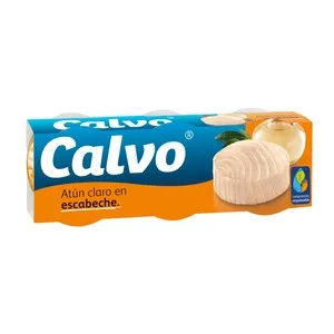 Calvo Atún Claro en Escabeche Lata Pack de 3 Uds. 52 G. 156 G