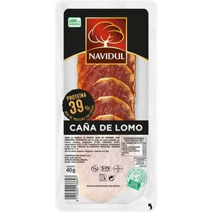 Caña de Lomo Clásico en Lonchas sin Gluten sin Lactosa  Navidul 40 G