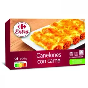 Canelones de Carne de Cerdo Carrefour Extra 500 G.