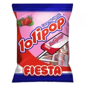 Caramelo con Palo Sabor Fresa Lolipop Fiesta 7 Ud.