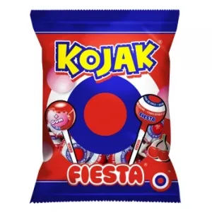 Caramelo con Palo y Chicle Sabor Cereza Fiesta 7 Ud.
