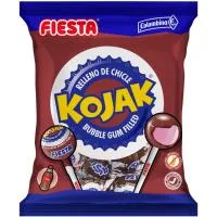 Caramelo de Cola Relleno de Chicle Kojak Fiesta, Bolsa 105 G
