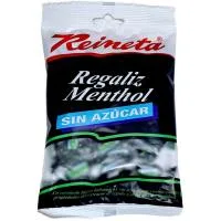 Caramelo de Regalíz con Menthol sin Azúcar Reineta, Bolsa 110 G