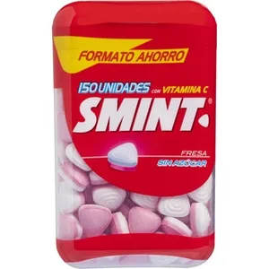 Caramelo Duros sin Gluten y sin Azúcar Sabor Fresa Formato Ahorro  Smint 105 G