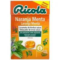 Caramelo Sabor Naranja sin Azúcar Ricola, Caja 50 G