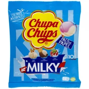 Caramelos con Palo Milky Chupa Chups sin Gluten 120 G.