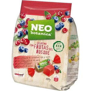 Caramelos de Gelatina con Frutas del Bosque y Extracto de Arándano Rojo y Negro con Colágeno y sin Gluten NEO Botanica 150 G