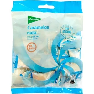 Caramelos Duros de Nata sin Azúcares y sin Gluten  el Corte Ingles 90 G