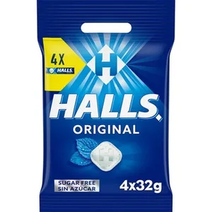 Caramelos Duros Sabor Eucalipto Original sin Azúcar Pack 4 Halls