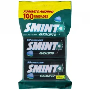Caramelos Duros sin Gluten y sin Azúcar Sabor Eucalipto Pack 2 Smint 35 G
