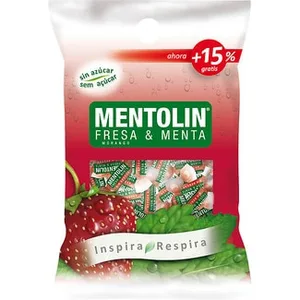 Caramelos Sabor Fresa-menta sin Azúcar  Mentolin 100 G
