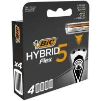 Cargador de Afeitar BIC Hybrid 5 Flex, Pack 4 Uds