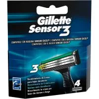 Cargador de Afeitar Gillette Sensor 3, Pack 4 Unid.