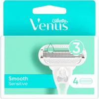 Cargador Sensitive Smooth 3 Hojas Venus, Pack 4 Uds
