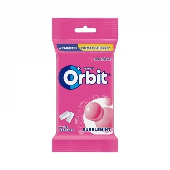 Chicles Bubblemint Orbit sin Azúcar Pack de 4 Paquetes de 14 G.