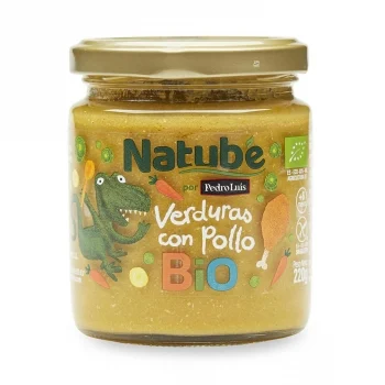 Tarrito de Verduras con Pollo desde 6 Meses Ecológico Natube sin Gluten 220 G.
