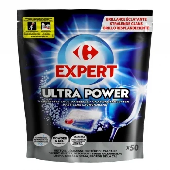 Lavavajillas a Máquina en Pastillas Ultra Power Carrefour Expert 50 Ud.
