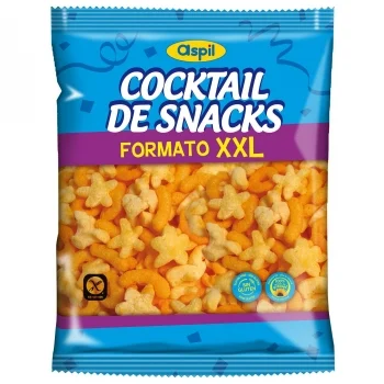 Cocktail de Snakcs con Aceite de Girasol XXL Aspil sin Gluten 225 G.