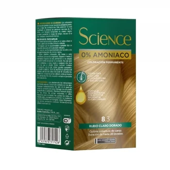 Tinte Color Permanente Nº 8.3 Rubio Claro Dorado 0% Amoniaco Science Les Cosmétiques 1 Ud.