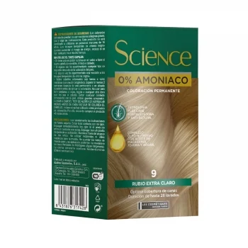 Tinte Color Permanente Nº 9 Rubio Extra Claro 0% Amoniaco Science Les Cosmétiques 1 Ud.