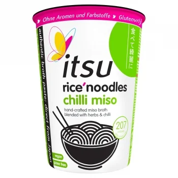 Fideos de Arroz Chilli Miso Itsu sin Gluten 64 G.