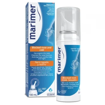 Agua de Mar en Spray Nariz Tapada y Resfrío Marimer 100 Ml.