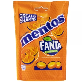 Caramelo Masticable Sabor Fanta Naranja Mentos 160 G.