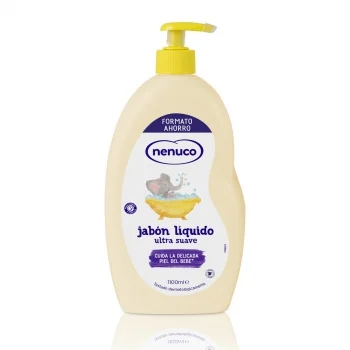 Jabón Líquido Ultra Suave con Aloe Vera para Cuerpo y Cabello Nenuco 1100 Ml.