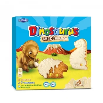 Galletas de Cereales con Chocolate Blanco Dinosaurus Artiach 264 G.