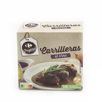 Carrilleras al Vino Classic Carrefour sin Gluten 380 G.