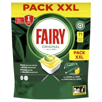 Lavavajillas a Máquina Original Pastillas Aroma Limón Todo en Uno Fairy 71 Ud.