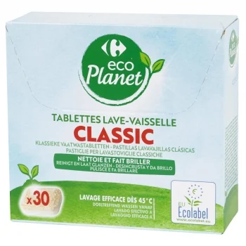 Lavavajillas a Máquina en Pastillas Clásico Ecológico Carrefour Eco Planet 30 Ud.