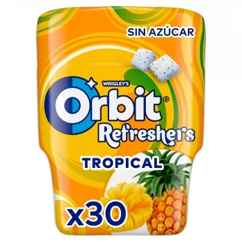 Chicles Sabor Tropical Refreshers Orbit sin Azúcar 67 G.