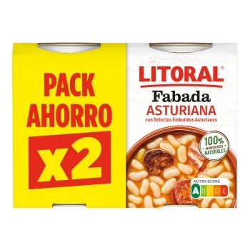 Fabada Asturiana Litoral sin Gluten Pack 2 Unidades de 420 G.