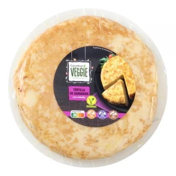 Tortilla de Garbanzos con Cebolla Carrefour Veggie sin Gluten sin Lactosa 500 G.