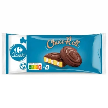 Bizcocho Choco Roll Carrefour Classic 270 G.