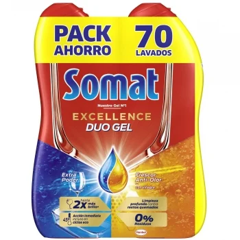 Gel para Lavavajillas Duo Gel Excellence Somat 70 Lavados.