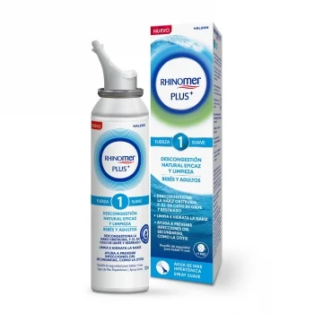 Agua de Mar Hipertónica en Spray Fuerza 1 Suave Rhinomer Plus 125 Ml.