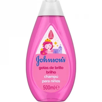 Champú Gotas de Brillo para Cabellos Más Brillantes, Suaves y Sedosos Johnson's Baby 500 Ml.