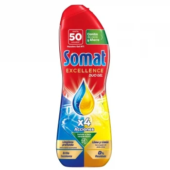 Gel para Lavavajillas Excellence Duo Gel Lima Limón Somat 50 Lavados.