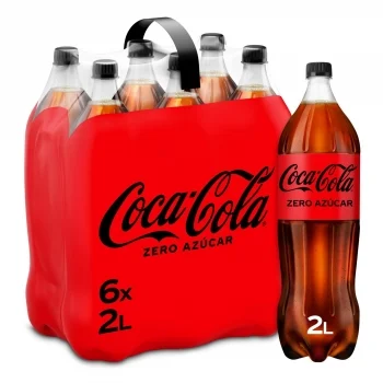 Coca Cola Zero Azúcar Pack 6 Botellas 2 L.