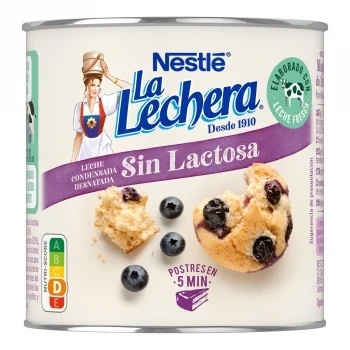 Leche Condensada Desnatada Nestlé la Lechera sin Lactosa 387 G.