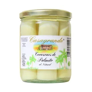 Casagrande Corazones de Palmito Enteros al Natural Frasco de 220 G.