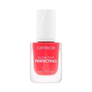Catrice Glow Tint Tono 010 Soft Blush, Rojo Transparente Esmalte de Uñas Acabado Brillante.