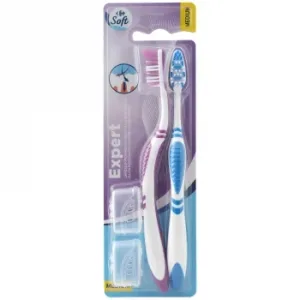 Cepillo de Dientes Medio Cerdas Cruzadas Soft Carrefour 2 Ud.